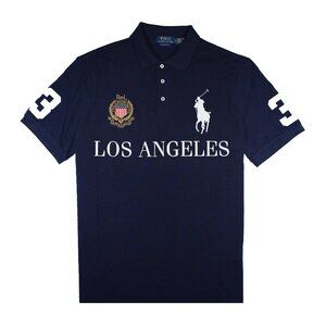 NWT Polo Ralph Lauren Men's Big Pony LOS ANGELES & #3 Special Edition Navy Large